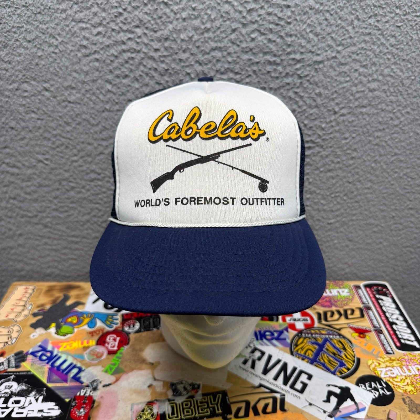 Vintage 80s Cabelas Trucker Snapback Hat